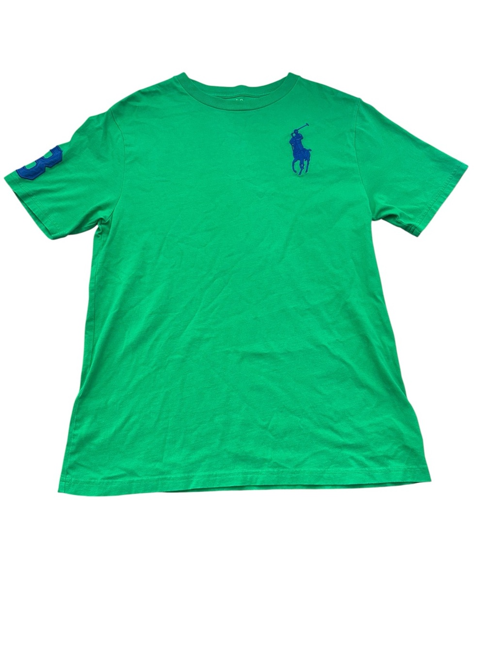 Polo Ralph Lauren Big Pony #3 Short Sleeve T-Shirt Youth Size Large 14/16 Green